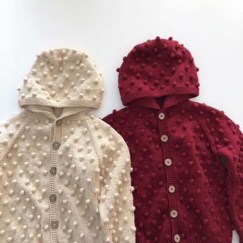 Popcorn Jacket , Hoodie - natural, deep red