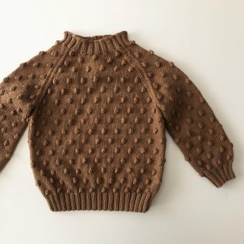 Popcorn Sweater - camel