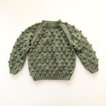 Popcorn Sweater - olive, mint, lime