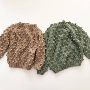 Popcorn Sweater - birch, mint