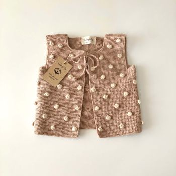 Popcorn Vest , clay-natural