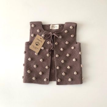 Popcorn Vest , mink-beige