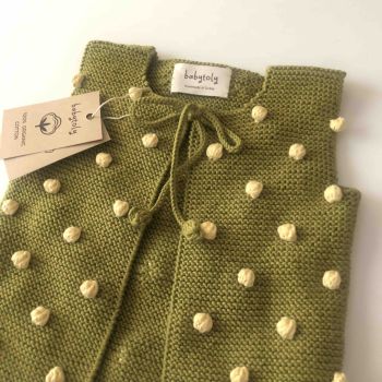 Popcorn Vest , olive-canary