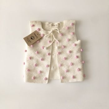 Popcorn Vest , snow-pink