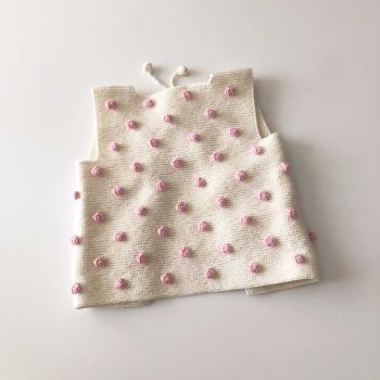 Popcorn Vest , snow-pink