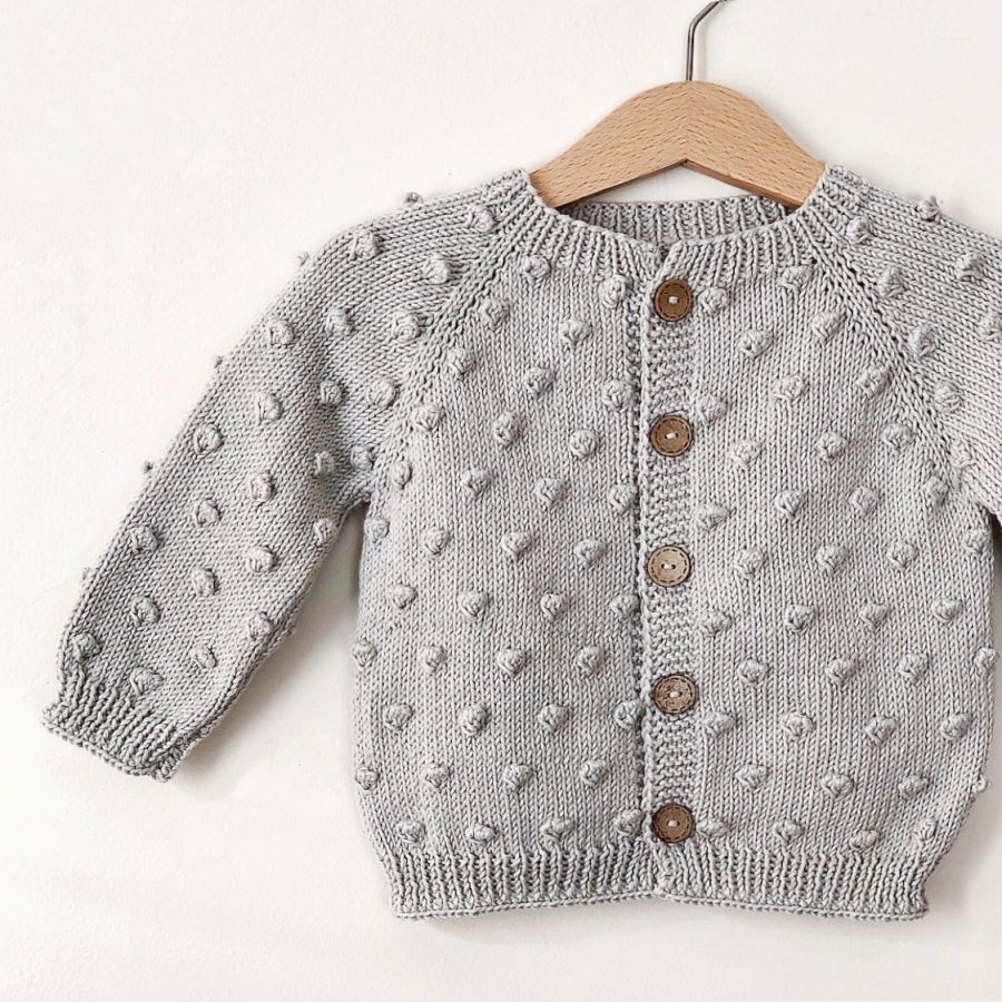 baby popcorn cardigan