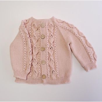 Rococo Cardigan- Bloomer Set - powder pink