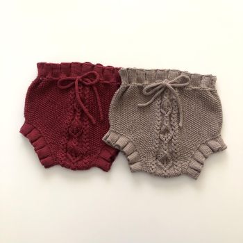 Rococo Bloomers - deep red, taupe, beige