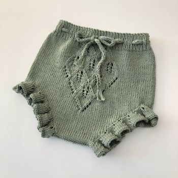 Ruffle Bloomers - mint, taupe