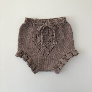 Ruffle Bloomers - taupe, mint