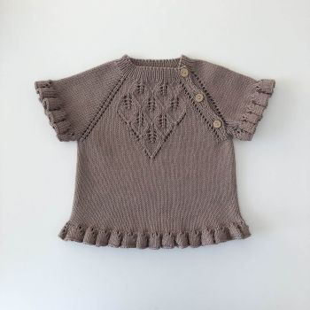 Ruffle Blouse - taupe