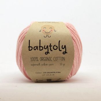 Organic Cotton Yarn - SALMON PINK, 135