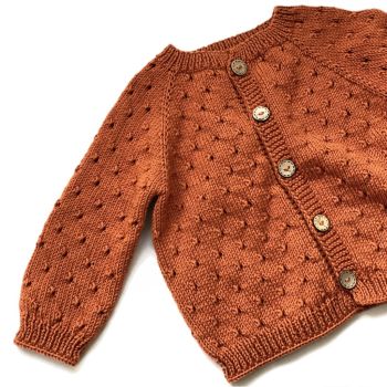 Winsley Cardigan - ecru, cinnamon, mocha, silver