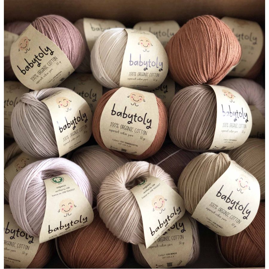 12 Yarn Bundles - Organic Cotton Yarn (choose colors)