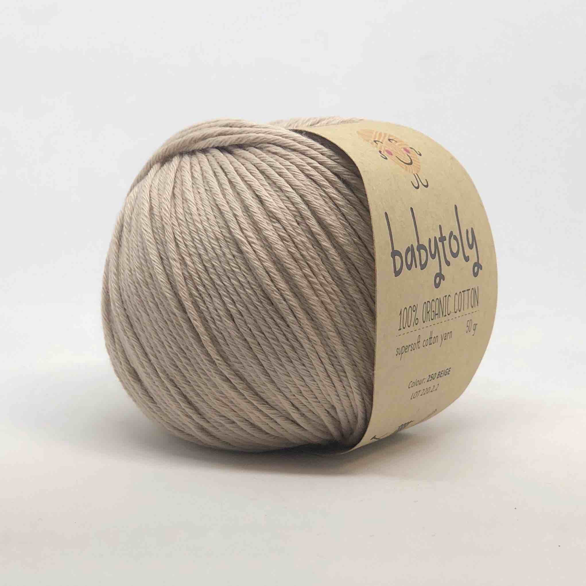 Organic Cotton Yarn - BEIGE, 250