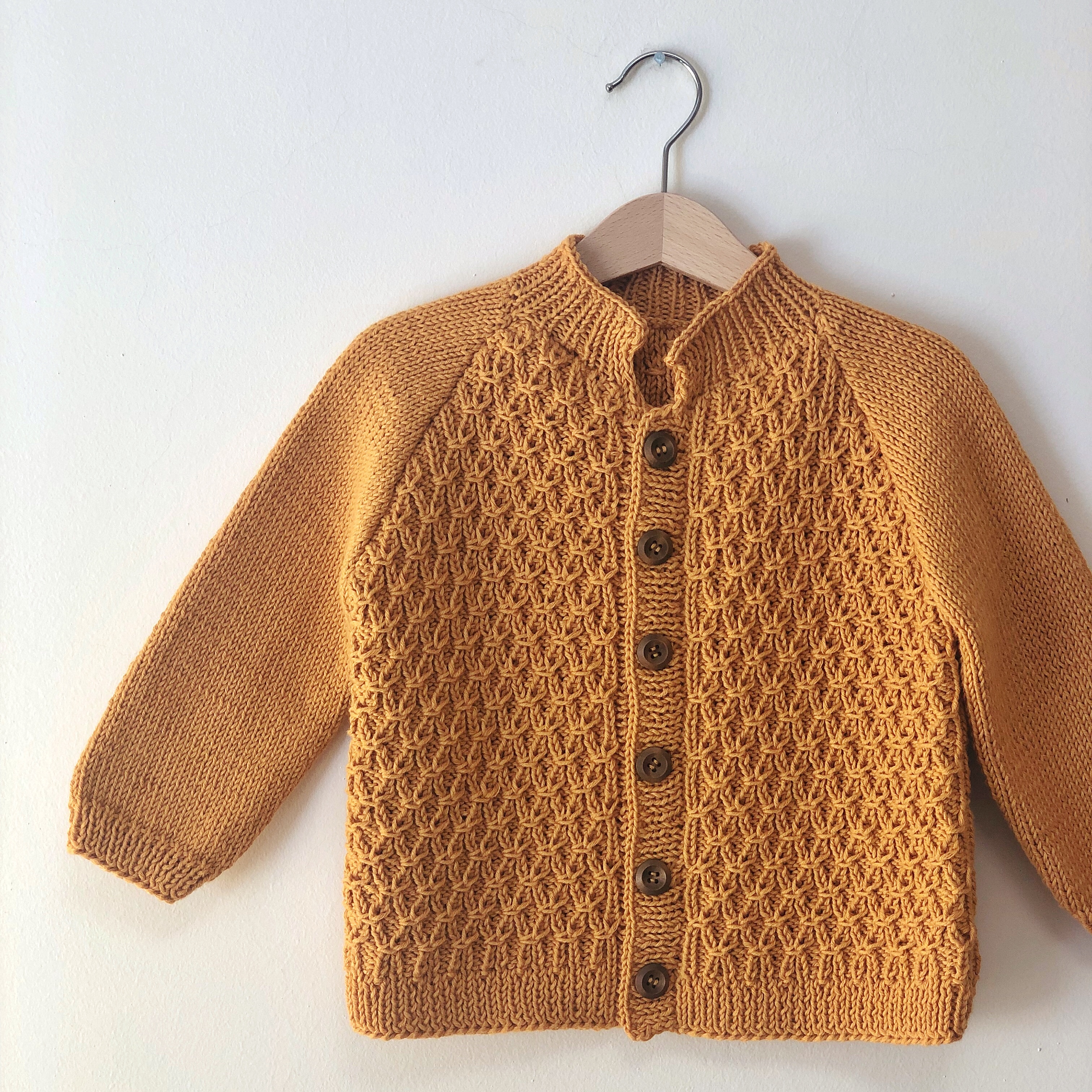 eaphi　HONEYCOMB KNIT CARDIGAN Honeycomb Cardigan - golden brown