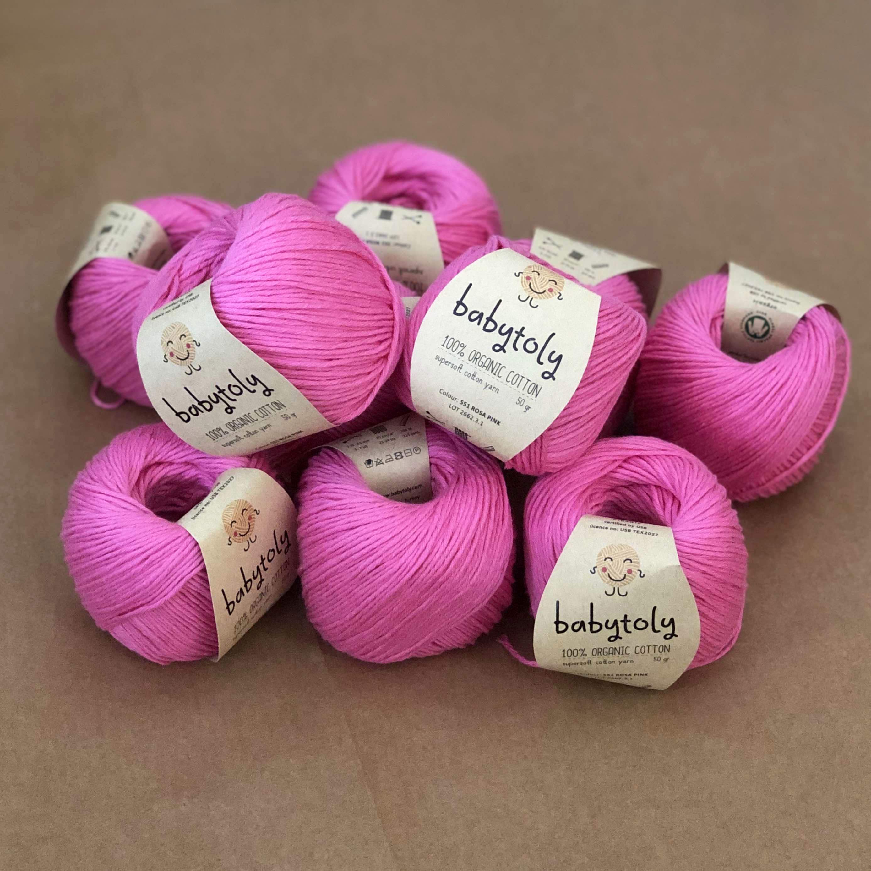 12 Yarn Bundles - Organic Cotton Yarn (choose colors)